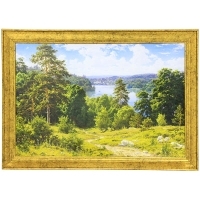 Постер в раме "Дорога к реке", 60 см х 40 см артикул 12869b.
