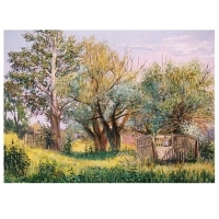 Картина-репродукция без рамки "Деревня", 50 см х 70 см 16430 артикул 12877b.